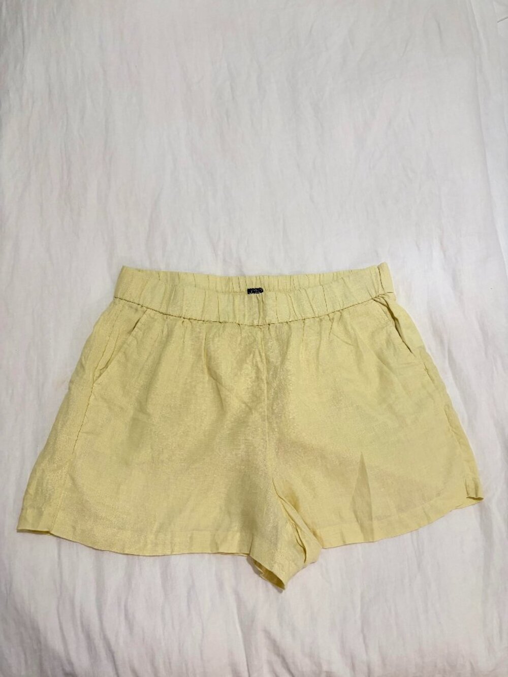 J. Crew Pale Yellow Linen Blend Women’s Shorts